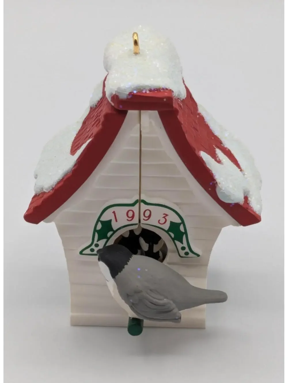 Hallmark Keepsake Peep Inside 1993, Birdhouse with Baby Birds Vintage Ornament